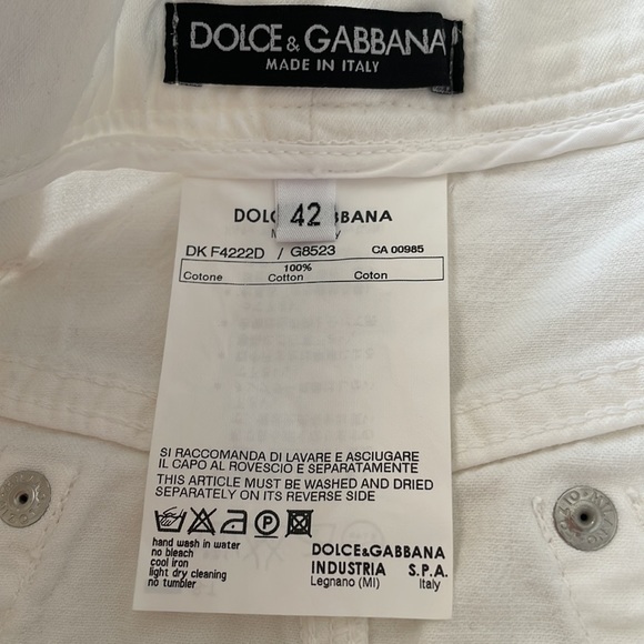 DOLCE & GABBANA vintage white denim skirt in size 6, VGC - Picture 5 of 9